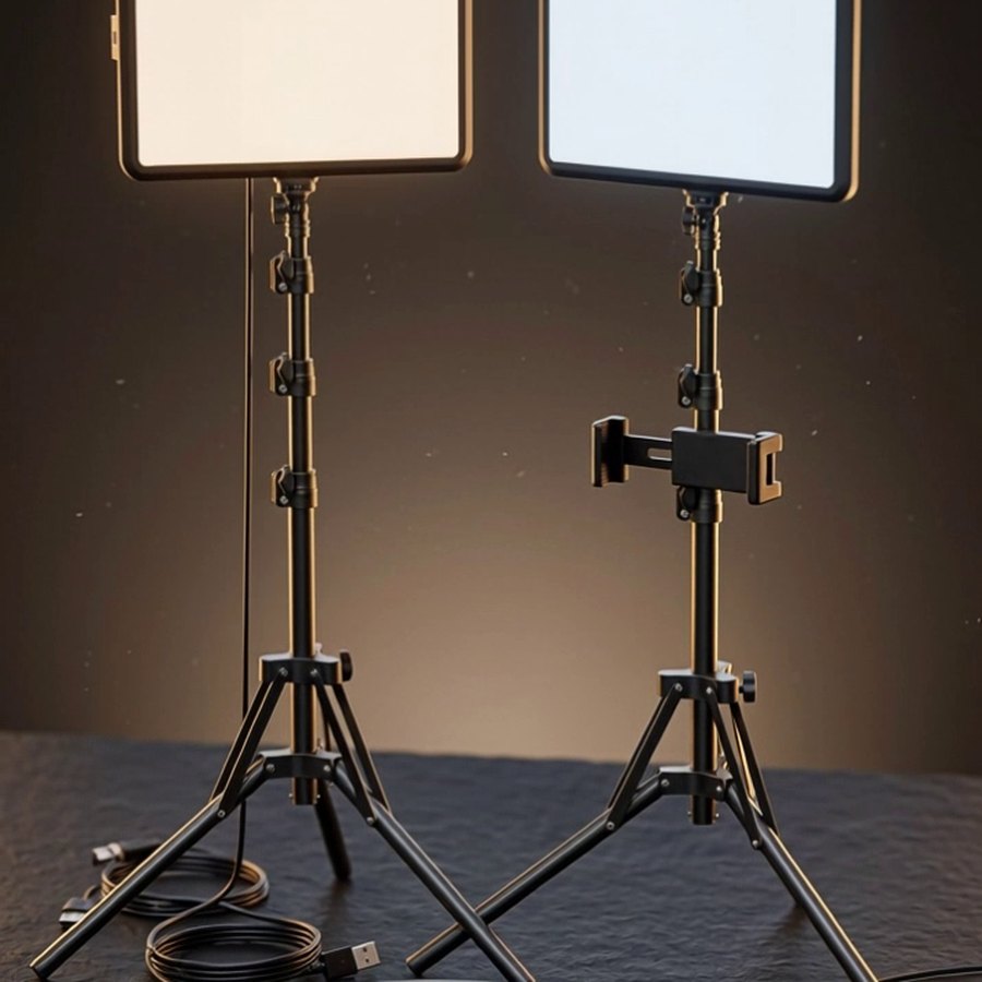 Luces LED NiceVeedi (kit 2 paneles 2800-6500K + trípodes 73")
