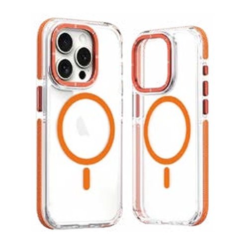Estuche Spigen PC clear MagSafe colors iPhone 15 / 16