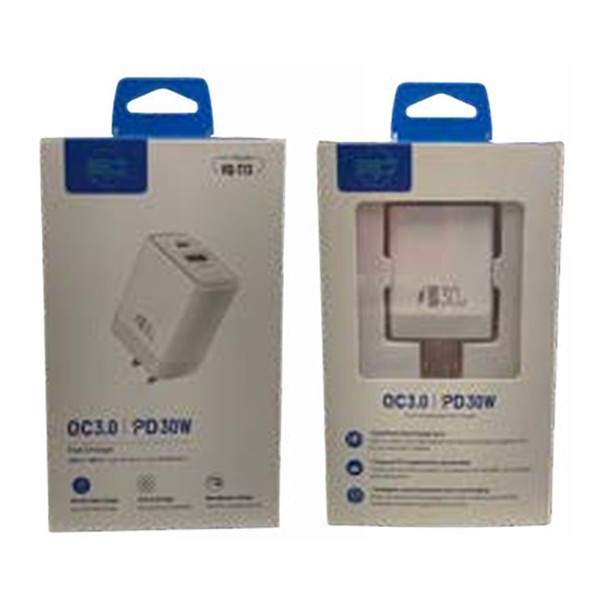 Cubo Miccell 2 puertos USB + tipo C 30W VQ-T13